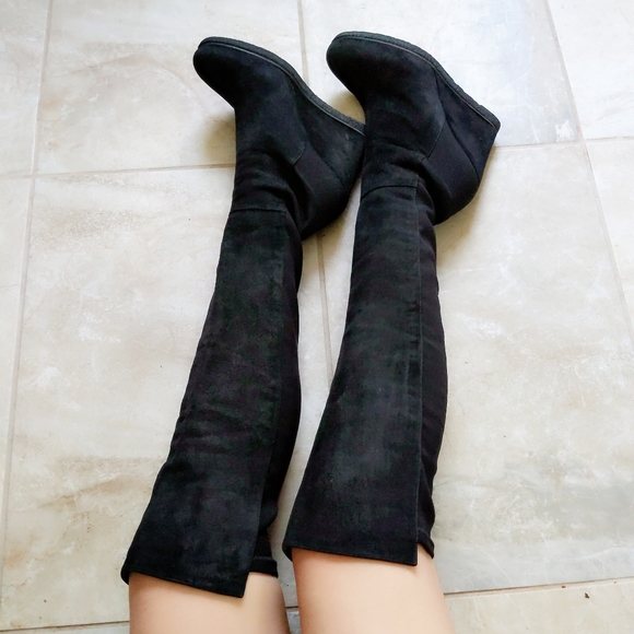 Stuart Weitzman Suede Demiswoon OTK Boots 9M - Picture 9 of 9